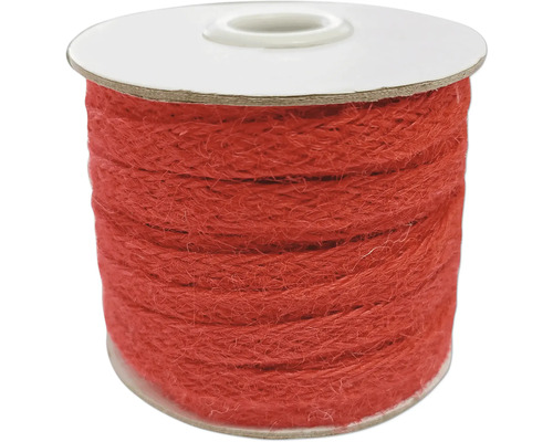 Jutenband L 200 cm rot