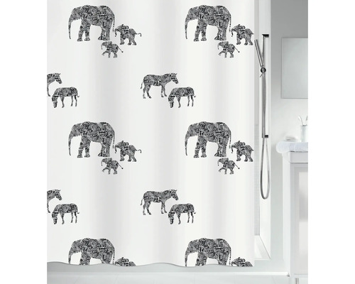 Rideau de douche spirella Serengeti textile 180 x 200 cm