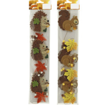 Dekorative Herbstgirlande mit Igel- und Eichhörnchenmotiven