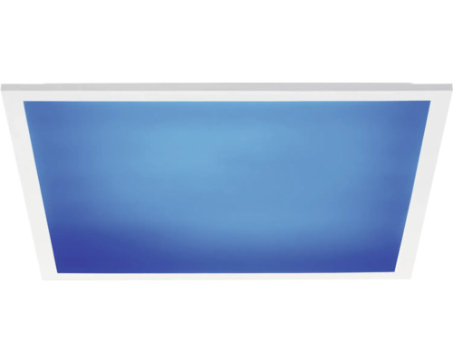 Luminaire plat avec surface lumineuse bleue