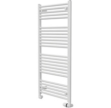 Sèche-serviettes blanc avec tubes chauffants horizontaux