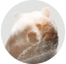 Dekoratives Wandbild mit Bär und Bergmotiv