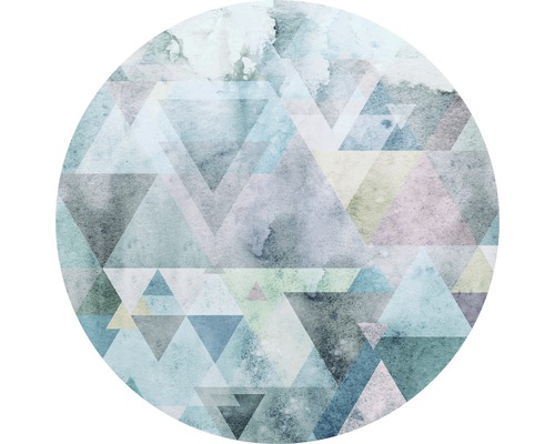 Fototapete selbstklebend D1-011 Dot Blueprism Ø 125 cm Kreisförmiges Dekor mit Dreiecksmuster