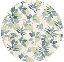 Runder Teppich mit Blätterdesign