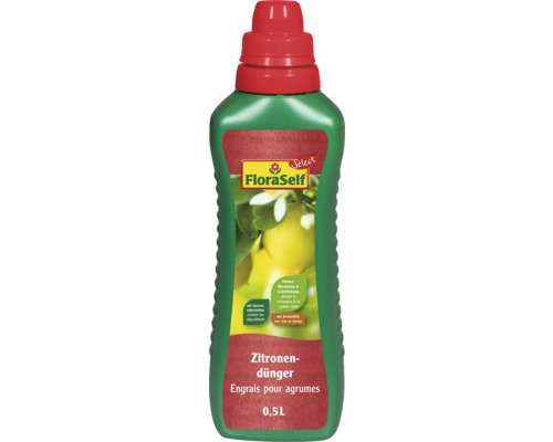 Engrais pour citronniers FloraSelf, bouteille de 0,5 litre pour agrumes