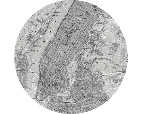 Papier peint panoramique autocollant D1-056 Dot Map Ø 125 cm