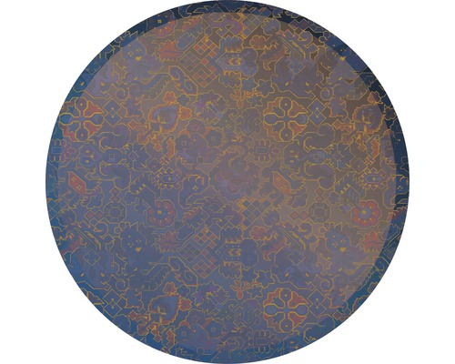 Fototapete selbstklebend D1-045 Dot Ornament Ø 125 cm Runder Teppich mit orientalischem Muster