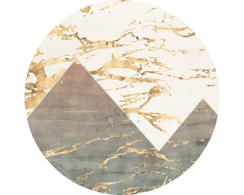 Papier peint panoramique autocollant D1-054 Dot Precious Peaks Ø 125 cm