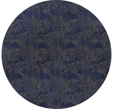Runder Teppich mit Blattmuster