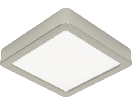 Plafonnier Fueva 6 LED 7 W 1100 lm carré nickel mat