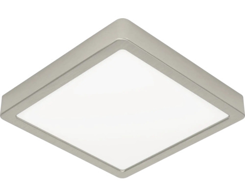 Plafonnier Fueva 6 LED 10.5 W 1700 lm carré nickel mat