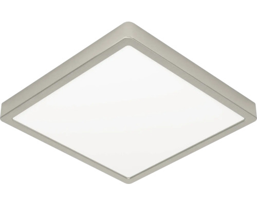 Plafonnier Fueva 6 LED 13 W 2100 lm carré nickel mat