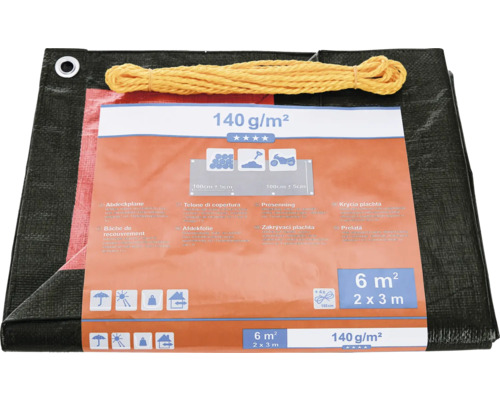 Bâche de protection 2 x 3 mètres avec cordon