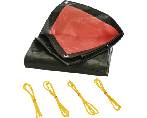Bâche de protection avec œillets et cordes de fixation