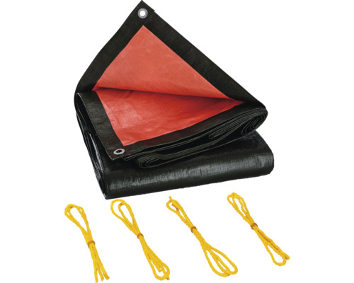 Bâche de protection avec œillets et cordes de fixation