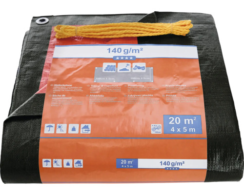Bâche de protection 20 mètres carrés avec corde