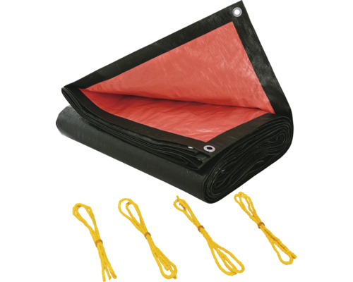 Bâche de protection avec œillets et cordes de fixation