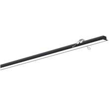 Luminaire LED sous meuble noir avec matériel de fixation