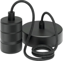 Metall-Pendelleuchte mit Textilkabel