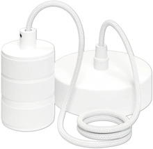 Pendelleuchten-Set mit Textilkabel und Baldachin