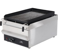 Barbecue électrique pro 4500 W 40x66,1x30 cm pierre de lave