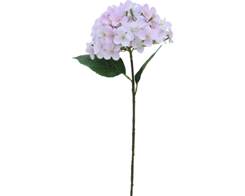 Fleur artificielle Hydrangea fibre synthétique métal plastique 58 cm rose vif