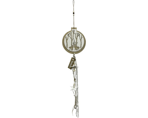 Décoration de Noël suspension L 70 cm bois