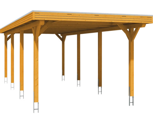 Holz Carport mit Flachdach