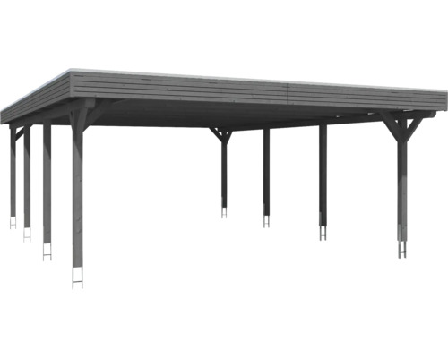 Carport aus Holz mit Flachdach