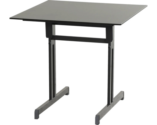 Table de jardin 80x80 cm anthracite pliable