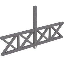 Seitenwand Brüstung Andreaskreuz SKAN HOLZ 343 x 210 cm schiefer