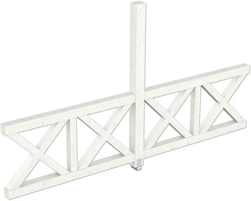 Balustrade croix de Saint André SKAN HOLZ 343 x 210 cm blanc