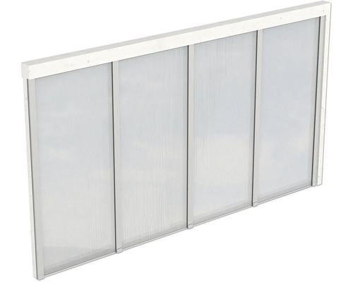 Paroi latérale polycarbonate SKAN HOLZ 355 x 200 cm blanc