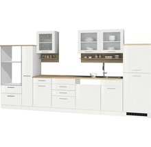 Cuisine complète non équipée Held Möbel Mailand blanc à haute brillance 370 cm sans appareils électriques