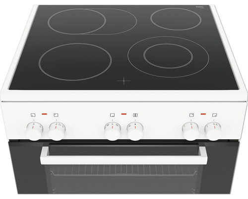 Cuisinière électrique avec plaque vitrocéramique et four