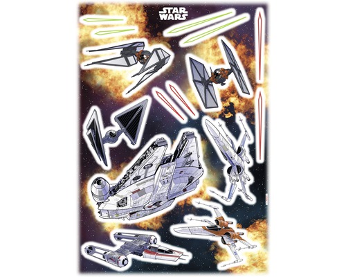 Wandtattoo Disney Star Wars Spaceships 50x70 cm
