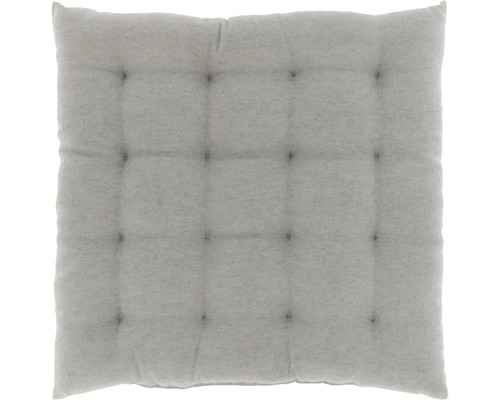 Coussin du siège Lysa 40x40 cm gris Coussin de siège carré avec surface matelassée