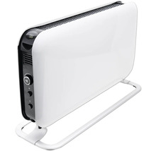 Radiateur électrique blanc avec panneau de commande et pied
