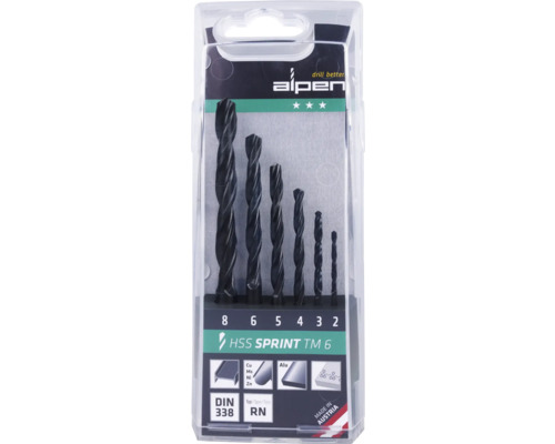 Alpen Foret en acier HSS kit 6 pcs