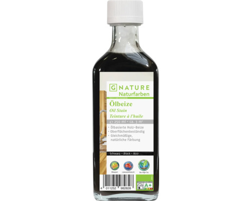 G-NATURE Holzölbeize schwarz Aussen/Innen 250 ml