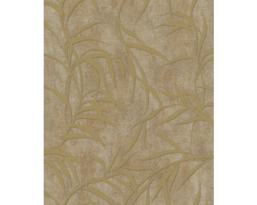 Papier peint intissé 34288 City Glow Floral marron doré Papier peint avec motif de feuilles