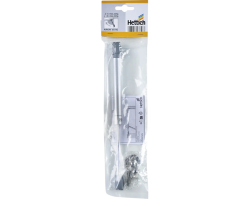 Logo Hettich. Quincaillerie d''ameublement dans un emballage transparent.