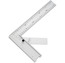 Équerre d''angle en métal avec graduation et échelle métrique