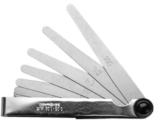 Jeu de cales d''épaisseur pour mesurer l''épaisseur des interstices avec différentes épaisseurs de lames