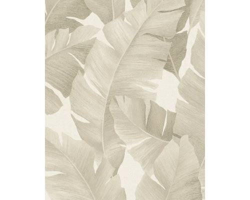 Papier peint intissé 31625 Avalon Floral beige Papier peint avec motif de feuilles de bananier