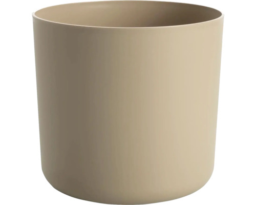 Übertopf Lora Kunststoff Ø 16 cm H 15 cm aschegrau Zylinderförmiger Pflanztopf aus Kunststoff