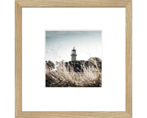 Gerahmtes Bild mit Leuchtturm-Motiv und Passepartout