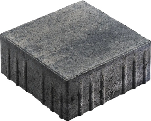 Pavé carré Crescendo gris anthracite avec micro-chanfrein 20x20x8 cm