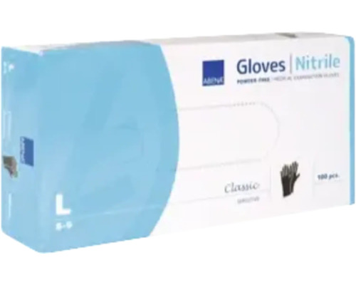 Einweghandschuhe Classic Nitril Grösse L blau 100 Stück