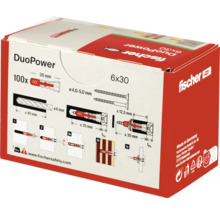 Emballage de chevilles Fischer DuoPower 6x30, 100 pièces